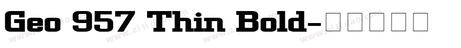 Geo 957 Thin Bold字体转换